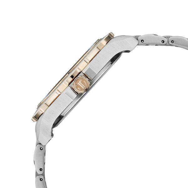 Titan Regalia Opulent Two-Eye Multifunction Brown Panda Dial Rose Gold And Steel Bimetal Strap Watch For Men - image number 5