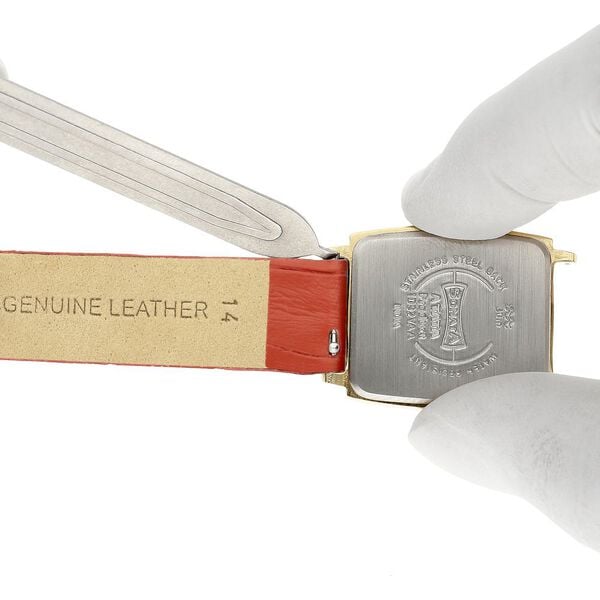 14 mm Red Genuine Leather Strap for Women - image number 5