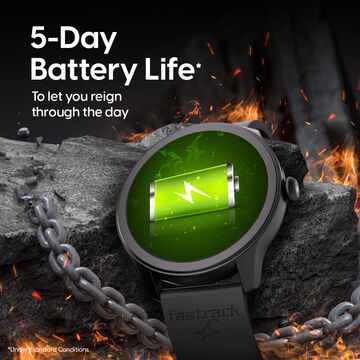 Fastrack Reflex Invoke Smartwatch Blue: BT Calling, Advanced Chipset, Breathing Rate, IP68