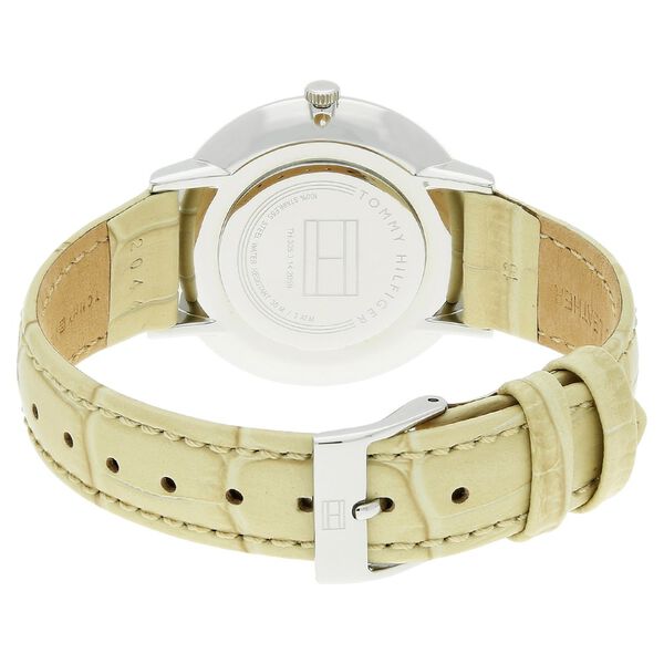 Tommy Hilfiger Quartz Analog White Dial Leather Strap Watch for Women - image number 3