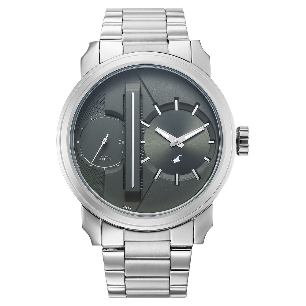 Fastrack Pulse IV Dual Time Analog Watch with Green Dial & Silver Stainless Steel Strap For Guys-image-31