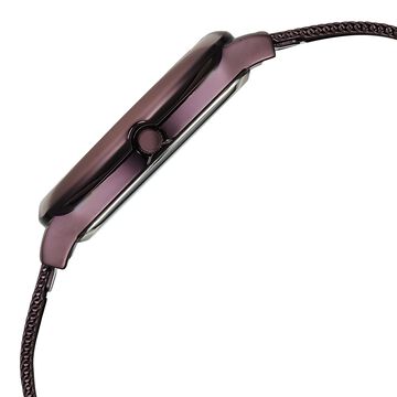 Vyb Charmer By Fastrack Quartz Analog Brown Dial Brown Stainless Steel Strap Watch For Girls