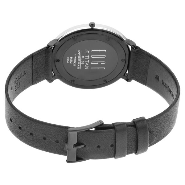 Titan Quartz Analog Anthracite Dial Leather Strap Watch for Men - image number 4