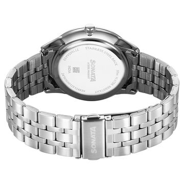 Sonata Eternia Quartz Analog with Date Green Dial Metal Strap Watch For Men