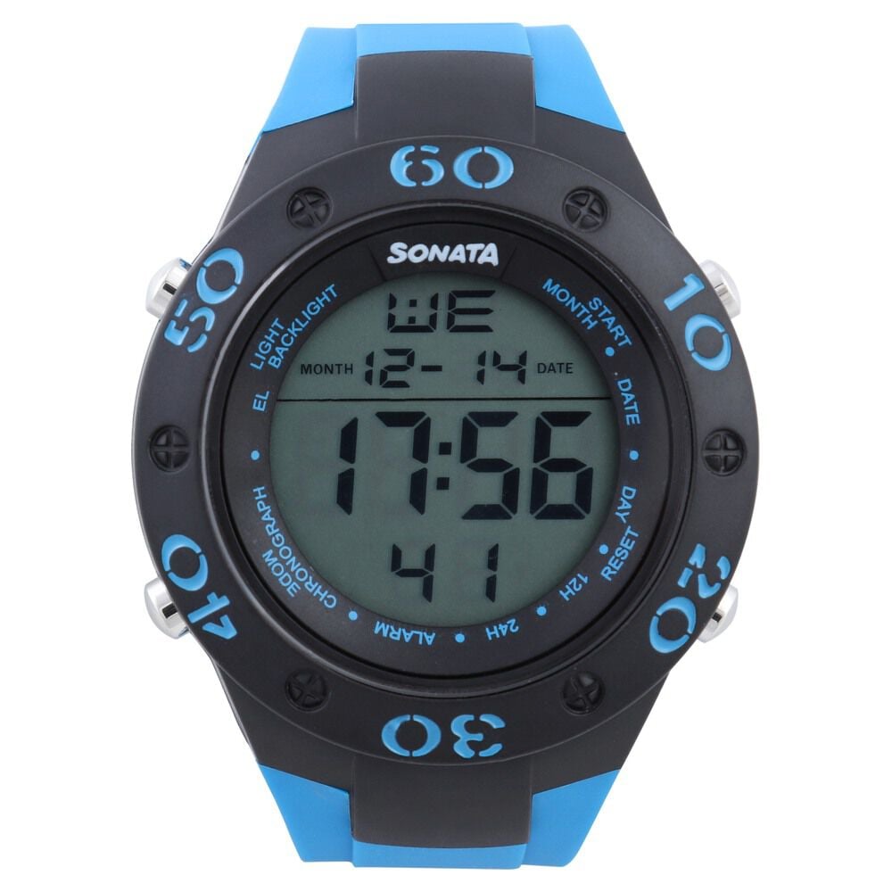 Buy Online SF Digital Dial Grey Plastic Strap Watch for Men