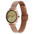 Fastrack Stunners Quartz Analog Green Dial Rose Gold Stainless Steel Strap Watch For Girls - image number 2