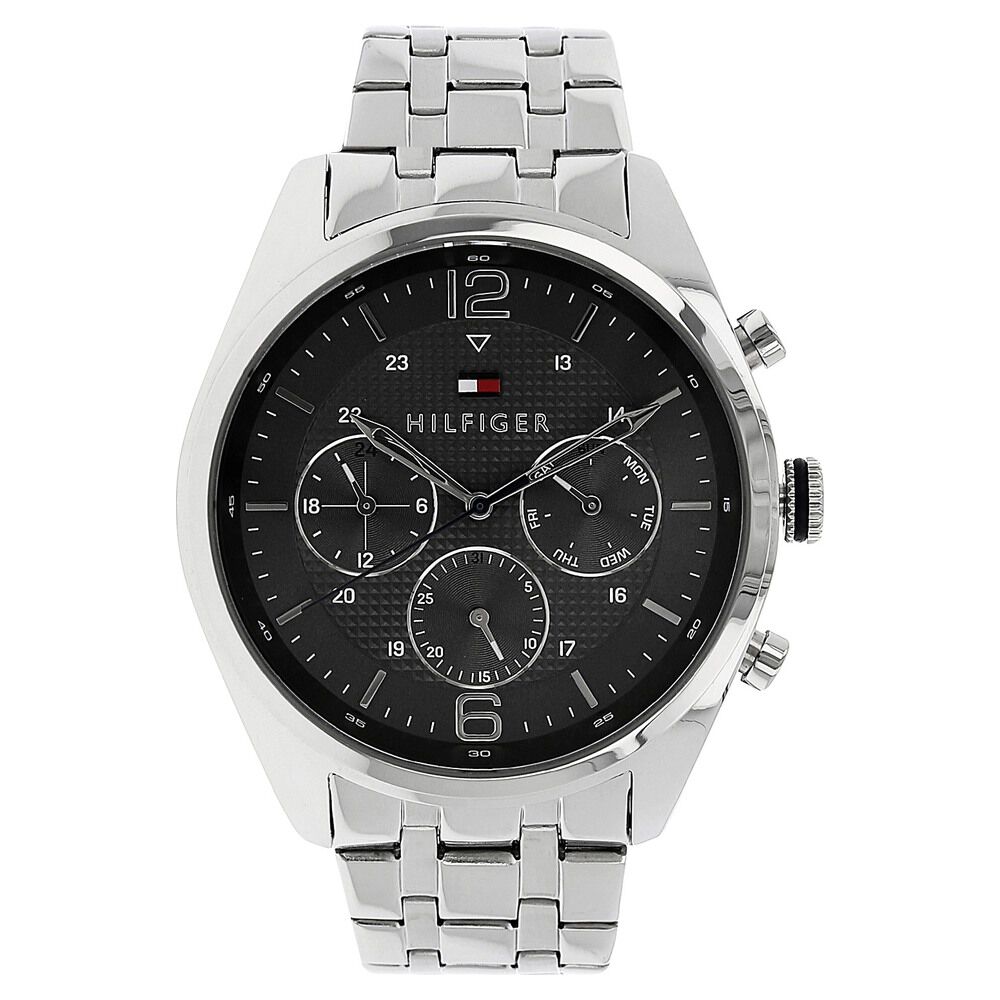 Buy Online Tommy Hilfiger Quartz Multifunction Grey Dial Metal Strap Watch for Men ncth1791185 Titan