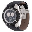 Xylys Swiss Chronograph Black Leather Strap and Black Dial Watch For Men - image number 1