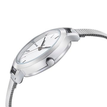 Sonata Silver Lining White Dial Women Watch With Stainless Steel Strap