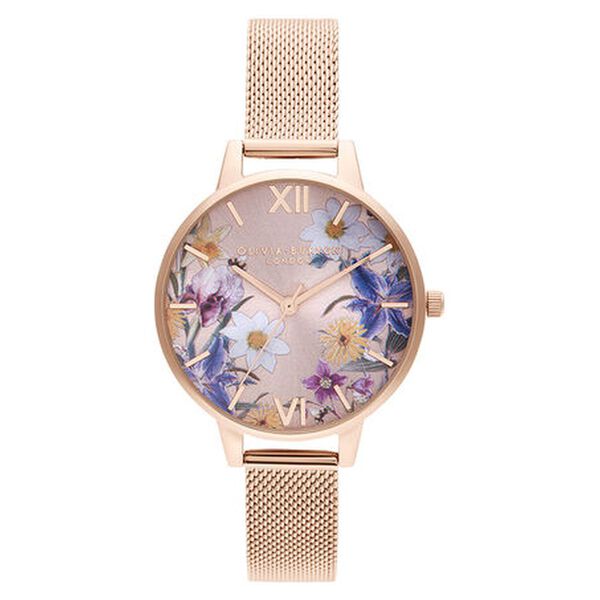 Olivia Burton Quartz Analog Pink Dial Stainless Steel Strap Watch for Women - image number 0