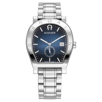 Aigner Daiano Quartz Analog with Date Blue Dial Silver Stainless Steel Strap Watch For Men