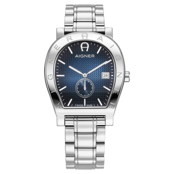 Aigner Daiano Quartz Analog with Date Blue Dial Silver Stainless Steel Strap Watch For Men - image number 0