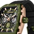 Police Quartz Multifunction Black Dial Black Colour Silicone Strap Watch For Men - image number 3