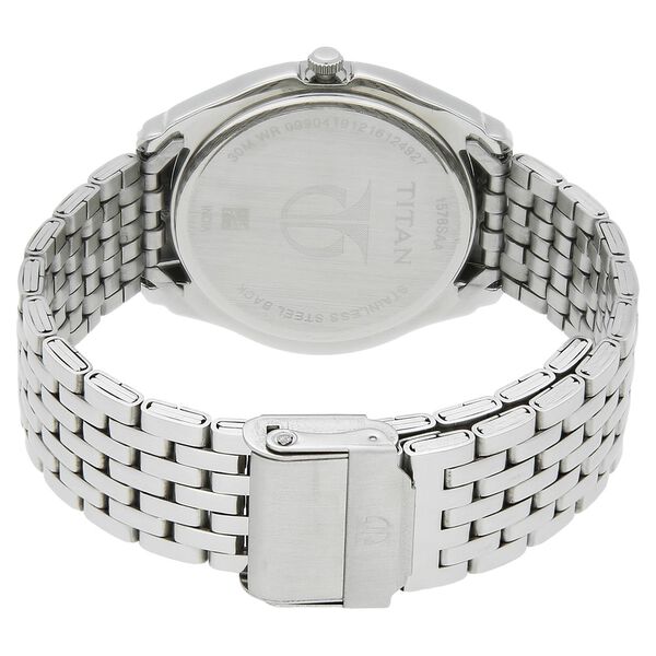 Titan Quartz Analog Black Dial Stainless Steel Strap Watch for Men - image number 3