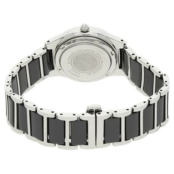 Xylys Swiss Analog with Date Two Toned Stainless Steel And Ceramic Strap Black Dial Watch For Women