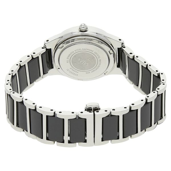 Xylys Swiss Analog with Date Two Toned Stainless Steel And Ceramic Strap Black Dial Watch For Women - image number 3