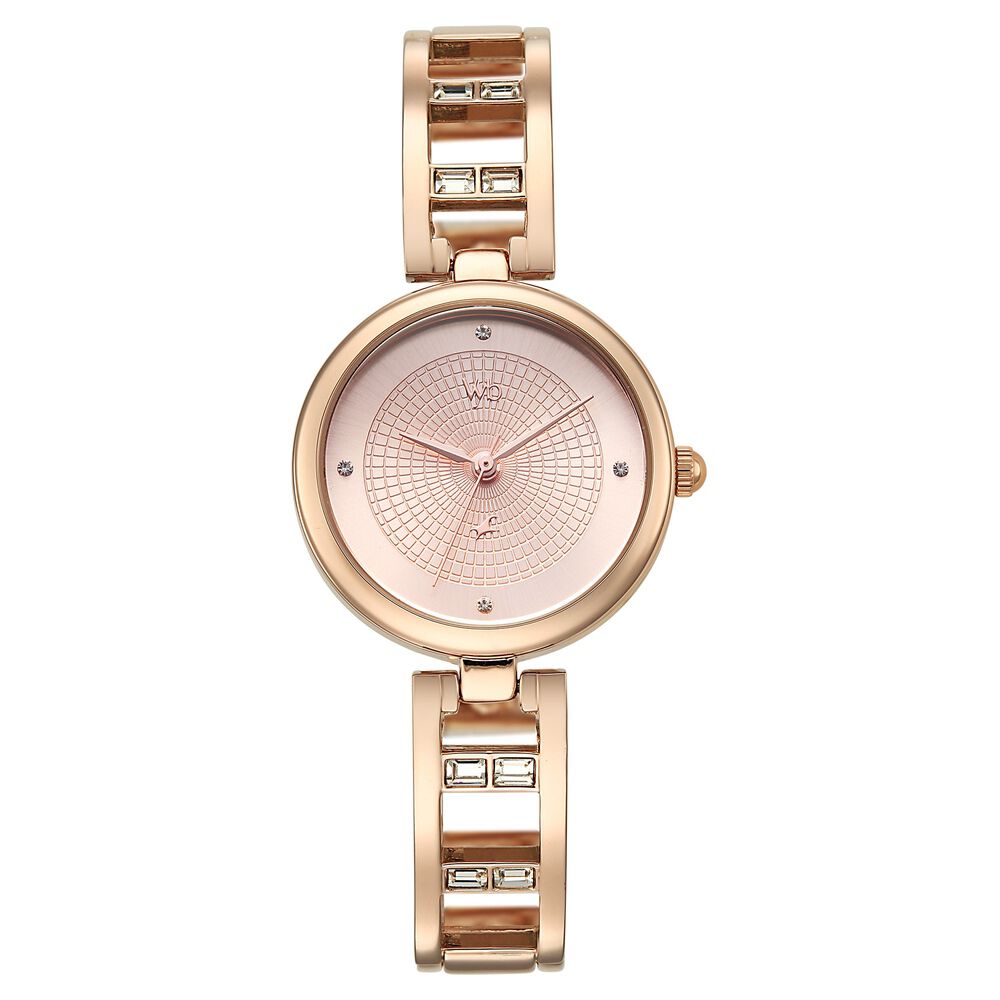 Vyb Seeker By Fastrack Quartz Analog Rose Gold Dial Rose Gold Metal Strap Watch For Girls-picture-12