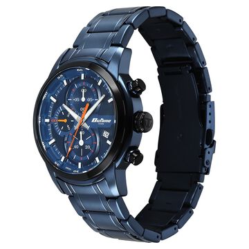 Titan Octane Primal Quartz Chronograph Blue Dial Blue Stainless Steel Strap Watch For Men