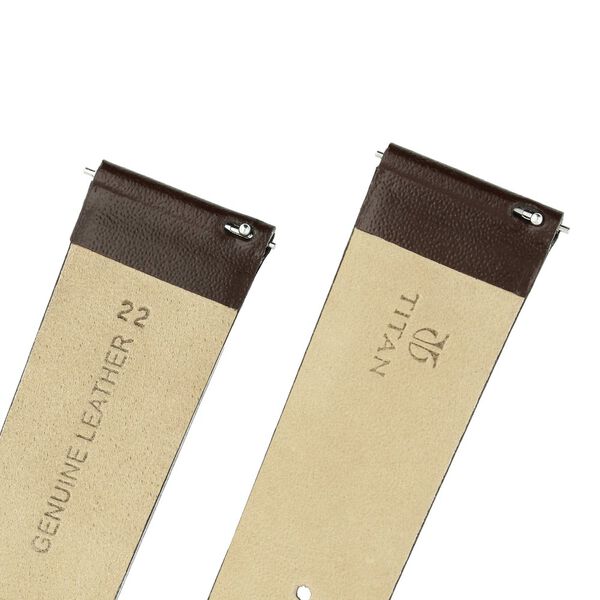 22 mm Brown Genuine Leather Strap for Men - image number 4