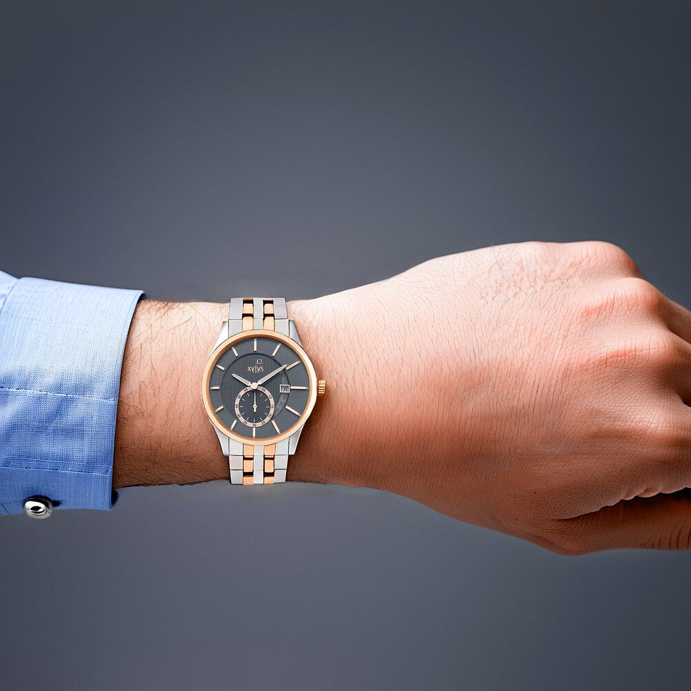 Buy Online Xylys Offsets Swiss Analog Stainless Steel Grey Dial