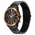 Titan Stellar Multifunction Brown Dial Black Stainless Steel Strap Watch For Men - image number 3