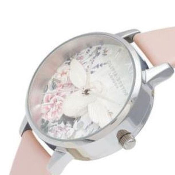 Olivia Burton Quartz Analog White Dial Leather Strap Watch for Women - image number 1