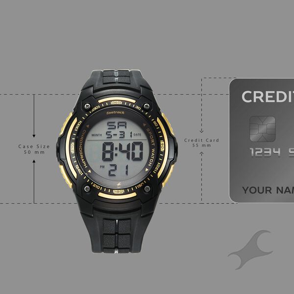 Fastrack StreetStyle Digital Dial Black Polyether Strap Watch For Unisex - image number 3