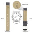 14 mm Grey Genuine Leather Strap for Women - image number 1