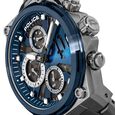 Police Multifunction Blue Dial Grey Stainless Steel Strap Watch For Men - image number 4