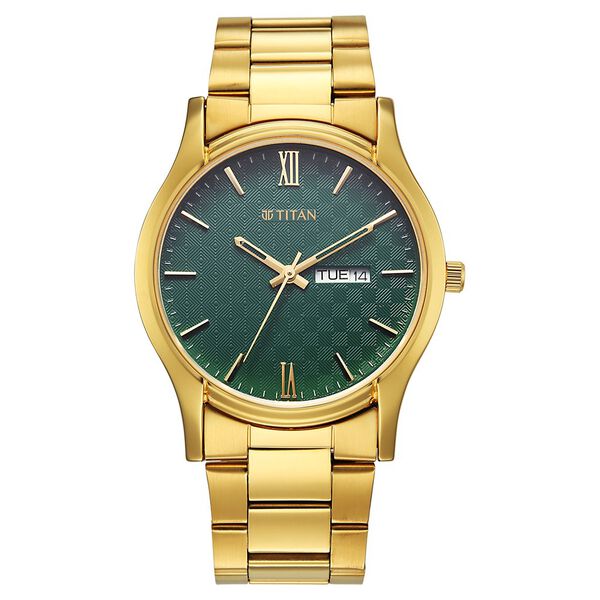 Titan Karishma Regal Classic Day-Date Men's Dress Watch - image number 0
