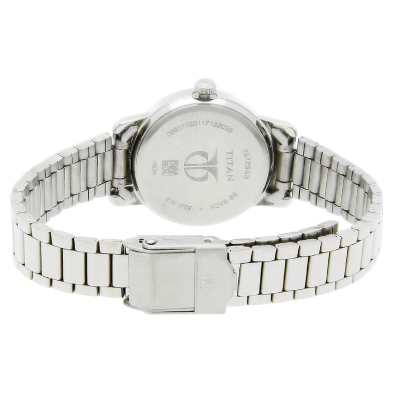 Titan Karishma White Dial Women Watch With Stainless Steel Strap - image number 3