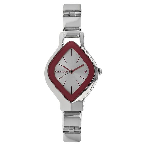Fastrack Quartz Analog Silver Dial Stainless Steel Strap Watch for Girls - image number 0