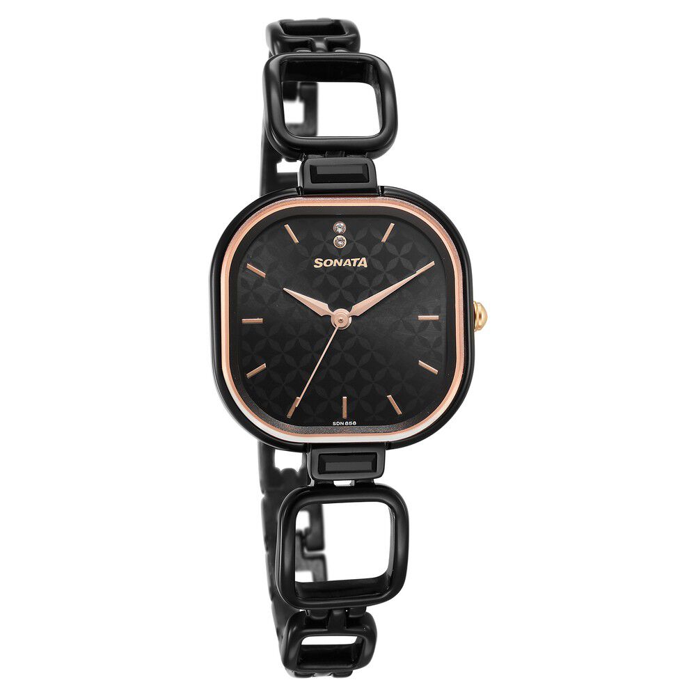 Buy Online Sonata Blush Silver Dial Women Watch With Metal Strap