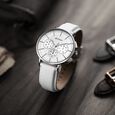 Titan Light leathers Multifunction Anthracite Dial Stainless Steel Strap Watch For Men