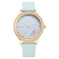 Titan Wander Blue Dial Women Watch With Leather Strap - image number 1