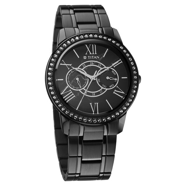 Titan Royale Quartz Multifunction Marble Dial Stainless Steel Strap Watch for Men - image number 1