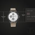 Titan Neo Silver Quartz Multifunction Leather Strap Watch for Men - image number 2