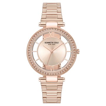 Kenneth Cole Quartz Analog Rose Gold Dial Stainless Steel Strap Watch for Women