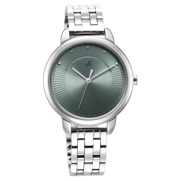 Fastrack Stunners Quartz Analog Blue Dial Metal Strap Watch for Girls - image number 0