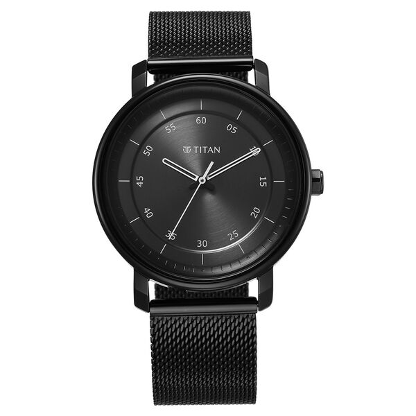Titan Workwear Quartz Analog Anthracite Dial Leather Strap Watch for Men - image number 0