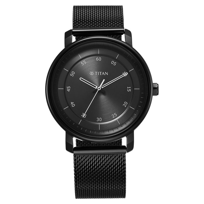 Buy Online Titan Workwear Quartz Analog Anthracite Dial Leather Strap ...