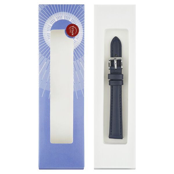 14 mm Blue Genuine Leather Strap for Women - image number 5