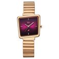 Vyb Striker By Fastrack Quartz Analog Purple Dial Rose Gold Metal Strap Watch For Girls - image number 1