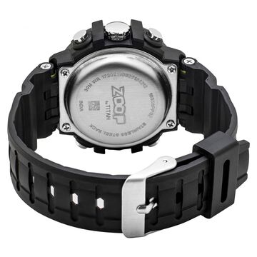 Zoop Bolt Ana Digi Watch with Black and Yellow Multi Color Case and Black Color Strap for Boys Kids, from House of Titan