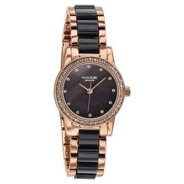 Sonata Poze Quartz Analog White Dial Two Toned Metal & Plastic Strap Watch For Women