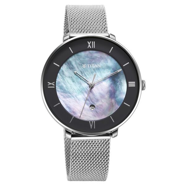 Titan Workwear Mother Of Pearl Dial Analog Stainless Steel Strap watch for Women - image number 1
