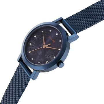 Sonata Quartz Analog Blue Stainless Steel Strap for Women