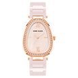 Anne Klein Quartz Analog Pink Dial Pink & Rose Gold Ceramic Strap Elongated Oval Shaped Watch For Women - image number 0
