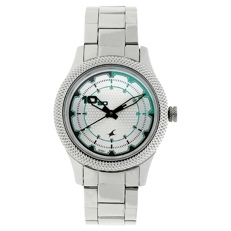 Fastrack Quartz Analog Silver Dial Stainless Steel Strap Watch for Girls