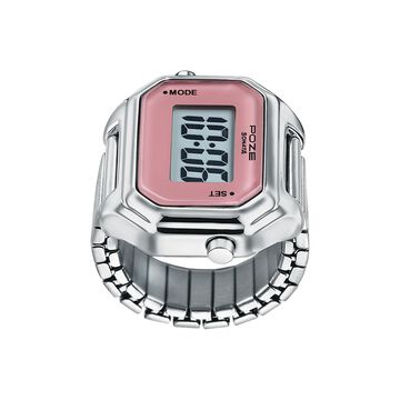 Poze By Sonata Digital Ring Watch With Pink Dial For Women